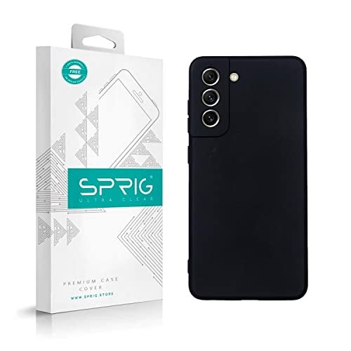 SPRIG Cases Compatible with Samsung Galaxy S21 FE 5G Phone TPU Basic Premium Back Cover Drop Tested Shock Proof Case for Boys and Girls with Camera Protection (Black) - Image 1