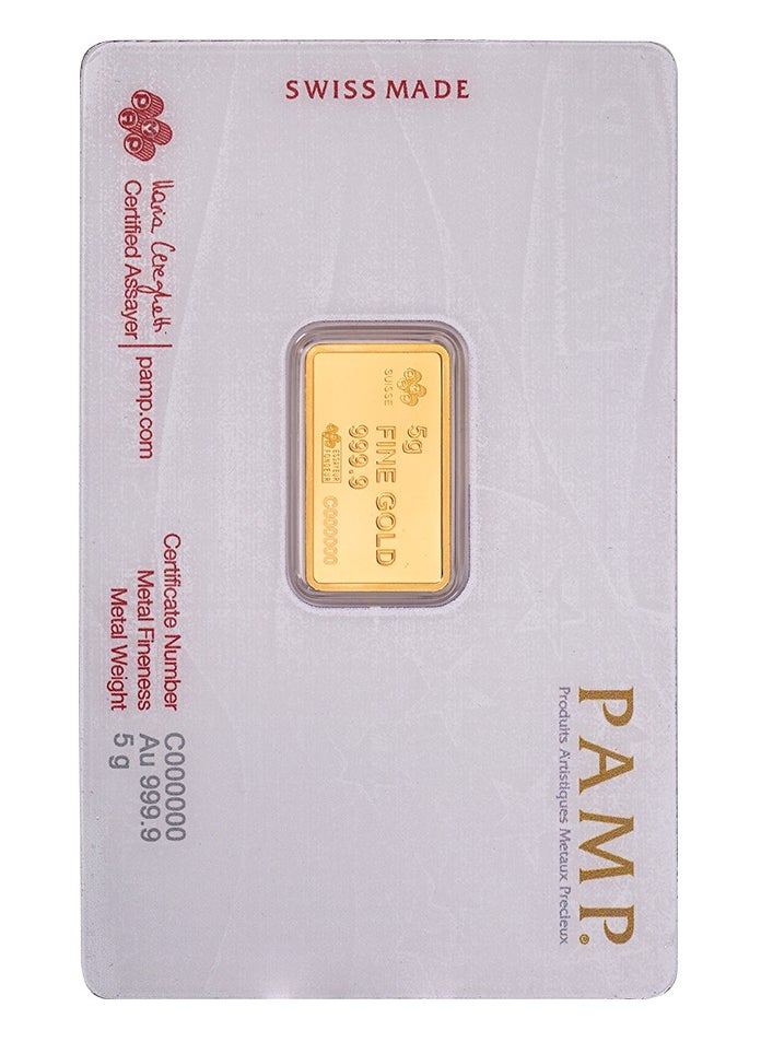 PAMP PAMP 5 GRM 24K GOLD BAR  America the Free – Statue of Liberty 5g Gold Bar  - Image 2
