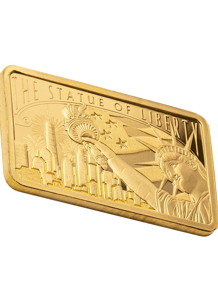 PAMP PAMP 5 GRM 24K GOLD BAR  America the Free – Statue of Liberty 5g Gold Bar  - Image 3