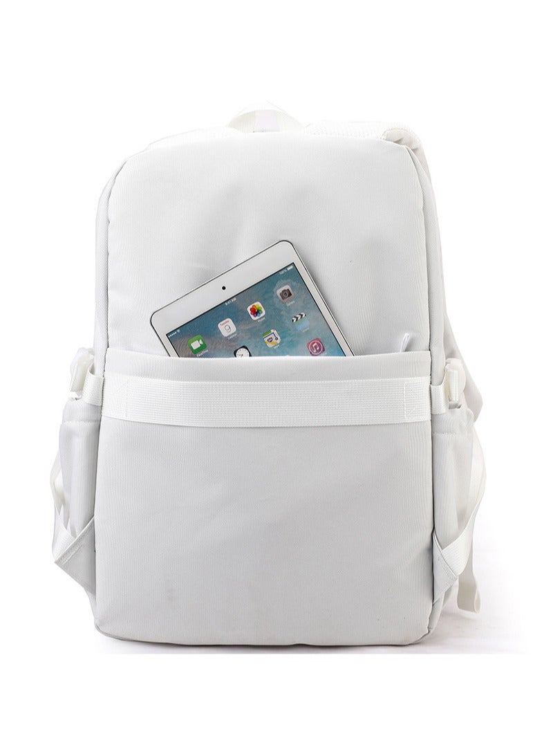 زيرانا حقيبة سفر ، حقيبة كمبيوتر محمول كبير 50L للرجال والنساء ، للماء حقيبة الجامعة ، تناسب 15.6 بوصة كمبيوتر محمول ، أبيض - Image 4