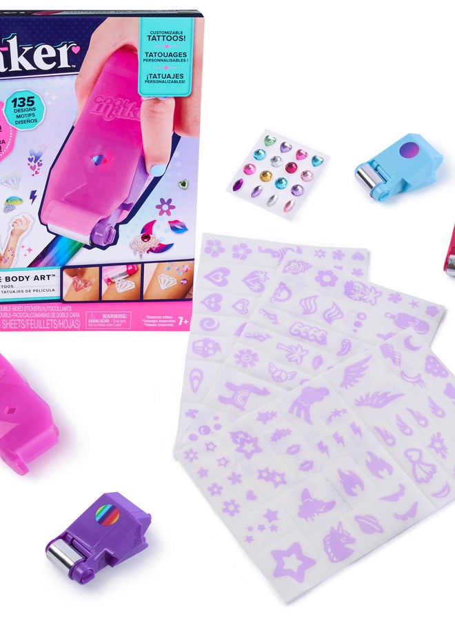 Cool maker Shimmer Me Body Art Kit by 135 Temporary Tattoo Designs, Foils - Image 1