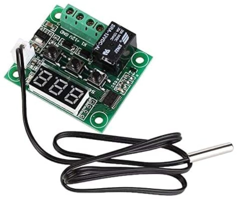 Generic W1209 Programmable Temperature Control Switch Relay - Digital Thermostat -50 to 110°C - Green - Image 1