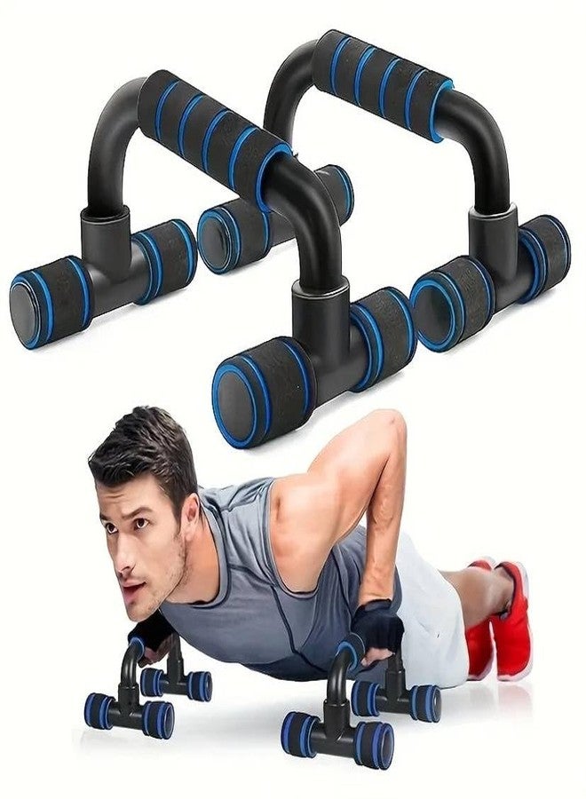 Shopeleven Push Up Bar Stand For Gym & Home Exercise (Blue) - Image 1