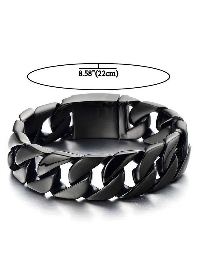 كول ستيل آند بيوند سوار COOLSTEELANDBEYOND رجالي من الفولاذ المقاوم للصدأ بسلسلة كبيرة سوداء اللون - Image 4