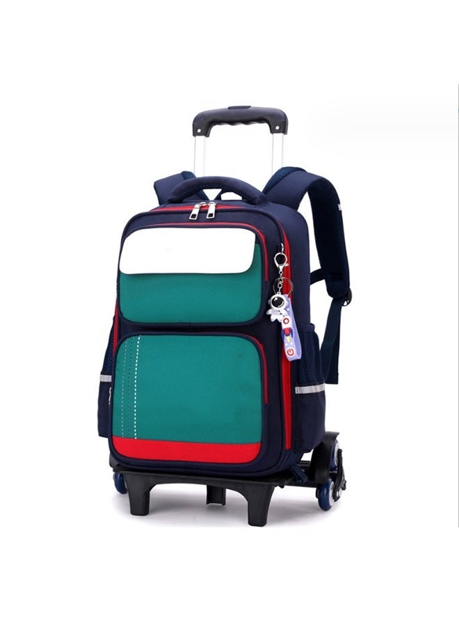 JCB CHIC Boys Trolley School Bags Large Capacity Kids' Bookbag Students Rolling Backpack Travel Wheeled Kids' Luggage Bag for Elementary Girls Schoolbag 