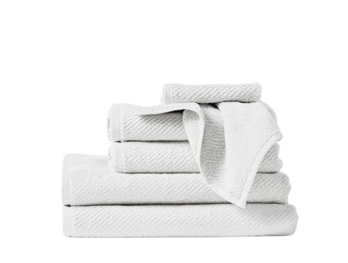 Coyuchi Air Weight Organic Towels, Wash Cloth - Alpine White (12" x 12") - Image 1