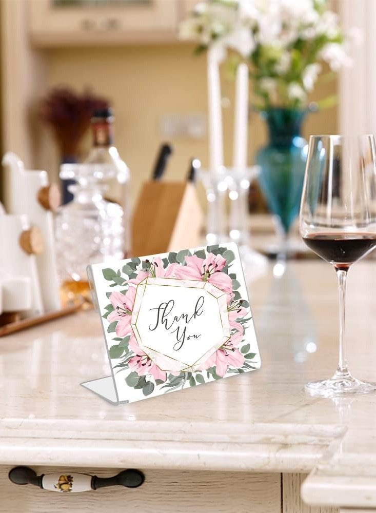 TPGP 12PCS Clear Acrylic Sign Holder 6 x 4inch, Acrylic Sign Display Holder, Menu Stand 15x10 cm, Table Sign Holder for Poster, Photo, Office, Restaurant, Hotel - Image 3
