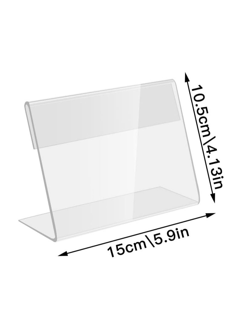 TPGP 12PCS Clear Acrylic Sign Holder 6 x 4inch, Acrylic Sign Display Holder, Menu Stand 15x10 cm, Table Sign Holder for Poster, Photo, Office, Restaurant, Hotel - Image 5