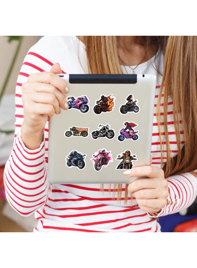 50 قطعة من ملصقات الدراجات النارية، ملصقات فينيل موتوكروس لزجاجات المياه، ملصقات كرتونية مقاومة للماء للدراجات النارية، ملصقات للكمبيوتر المحمول، ملصقات دراجات ترابية - Image 5