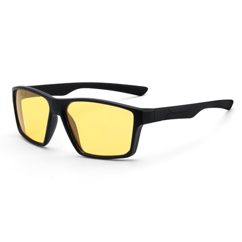 Karsaer Polarized Sports Sunglasses for Men Women Night Vision Yellow Lens Cycling Running Sun Glasses E1212 - Image 1