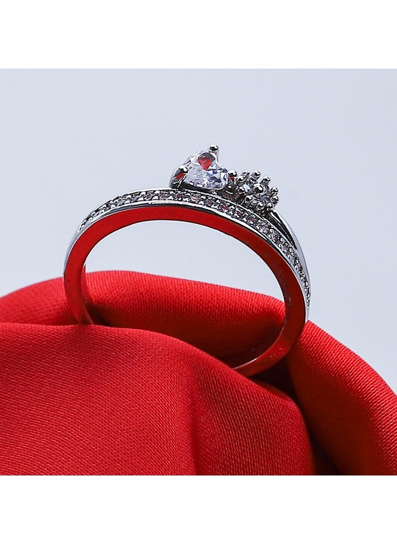 FLUFFY - Soiree Zircon Ring Of Fluffy Women's Accessories-Silver - Image 1