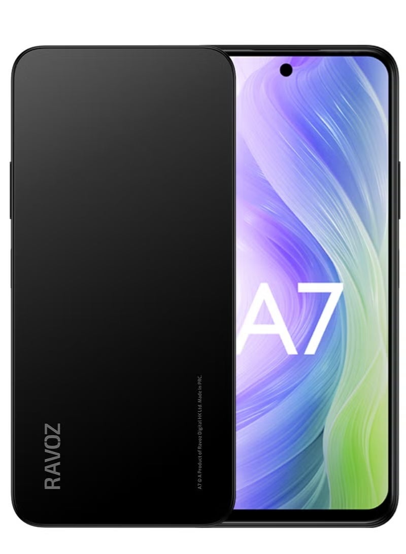 Ravoz A7 No Camera No GPS, 12GB RAM (4GB + 8GB Expandable), 128GB ROM | NFC | Black (UAE Version) - Image 1