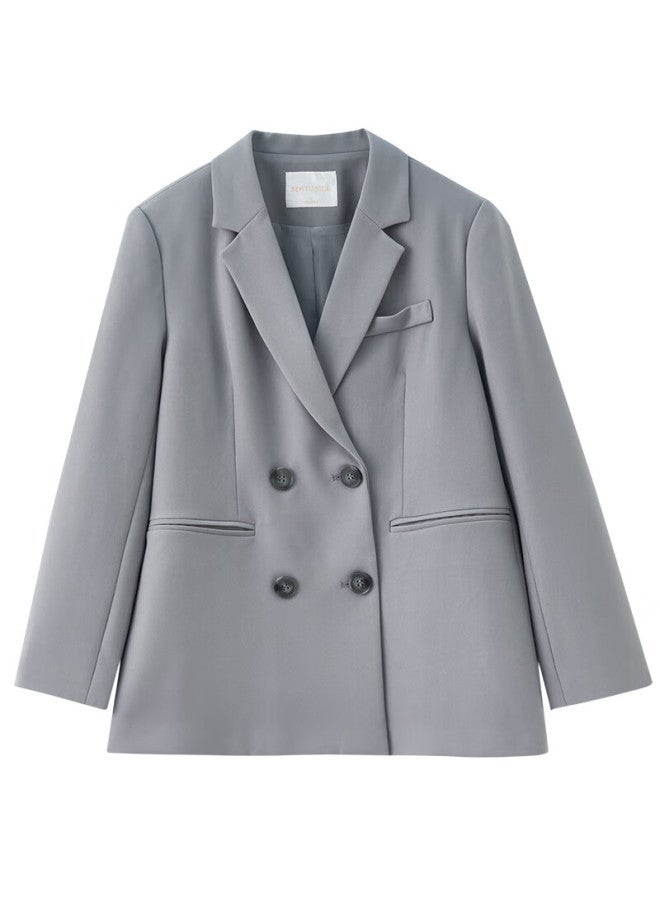 Sentubila Business Commuter Interview Women's Blazer Autumn Easy-care Draped Casual Suit Jacket Single Piece Top - Image 2