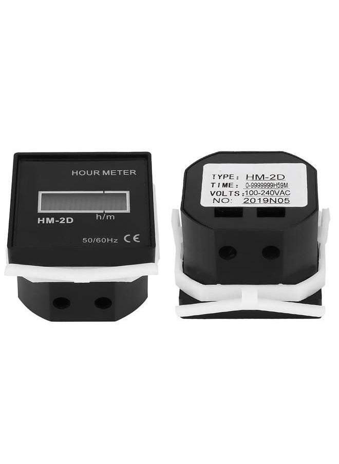Arabest - HM‑2D AC100‑240V Digital Electrical Counter LCD Display Time Meter Gauge Counter - Image 1