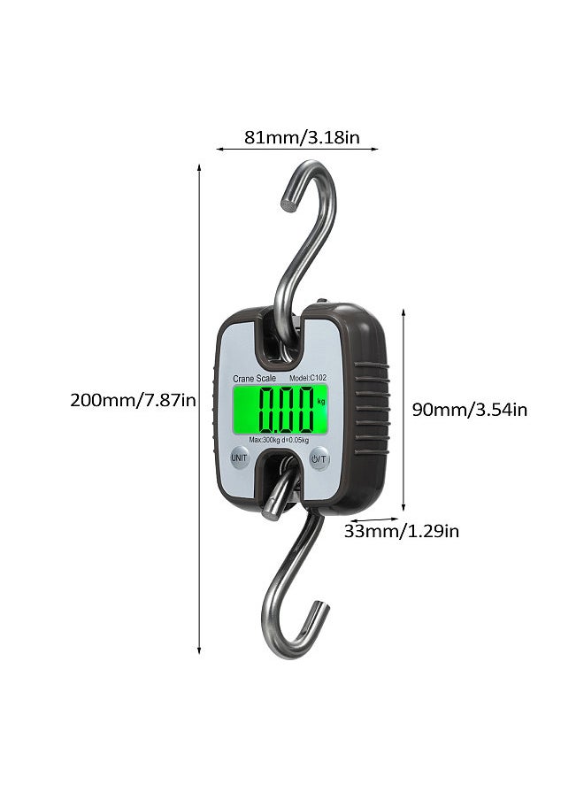 Generic - Mini Digital Crane Scale 300kg Hanging Scale High Precision Handheld S-Shaped Barb Crane Scale - Image 1