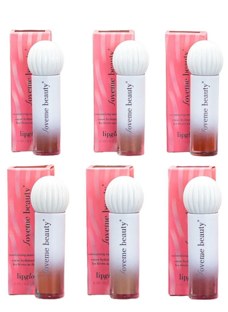 LOVEME BEAUTY - Moisturizing Matte Lip Gloss 6pcs - Image 1