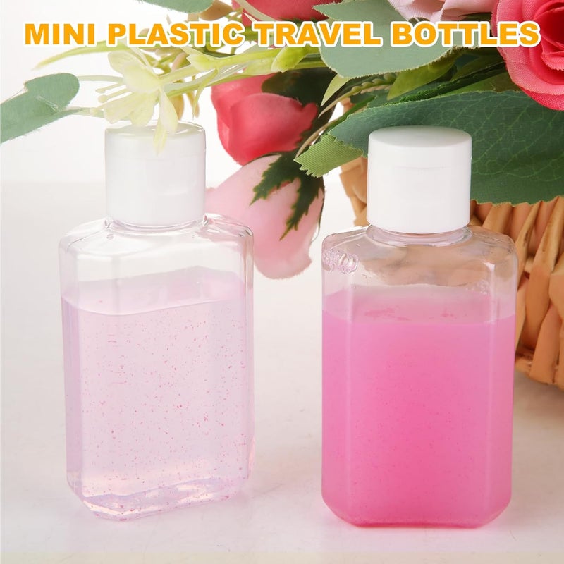 SENENQU 120 Pack 2 Oz Plastic Refillable Bottles with Flip Cap, Clear Hand Sanitizer Bottles, Travel Size Bottles with Flip Cap, Portable Reusable Containers with Lids for Shampoo,Body Soap,Toner, Lotion - Image 4