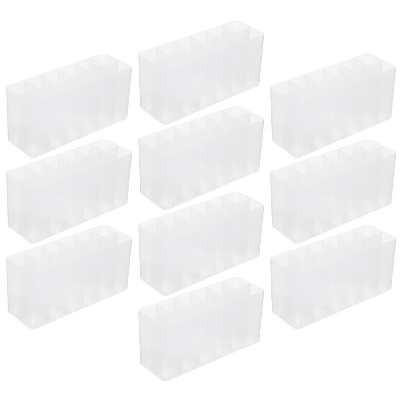 Solid White Desk Pen Organizer 12 Hole Stationery Storage Box Pencil Holder For Office School - Image 2