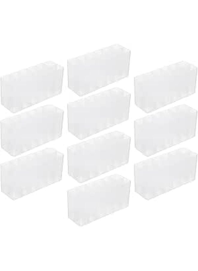 Solid White Desk Pen Organizer 12 Hole Stationery Storage Box Pencil Holder For Office School - Image 1