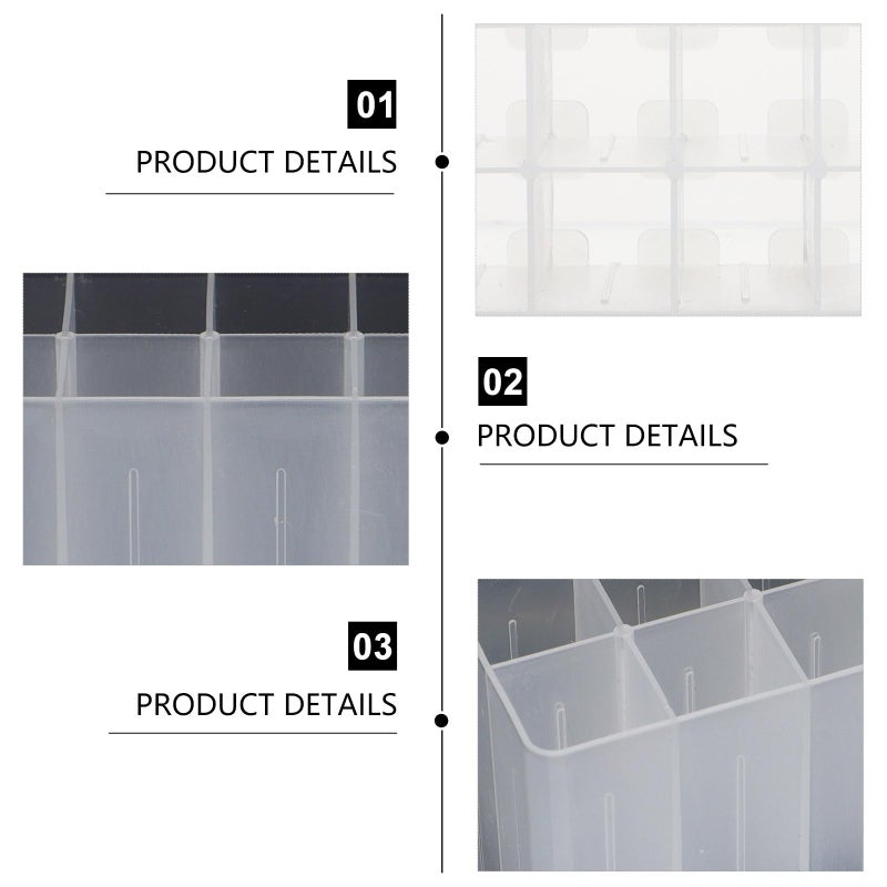 Solid White Desk Pen Organizer 12 Hole Stationery Storage Box Pencil Holder For Office School - Image 4