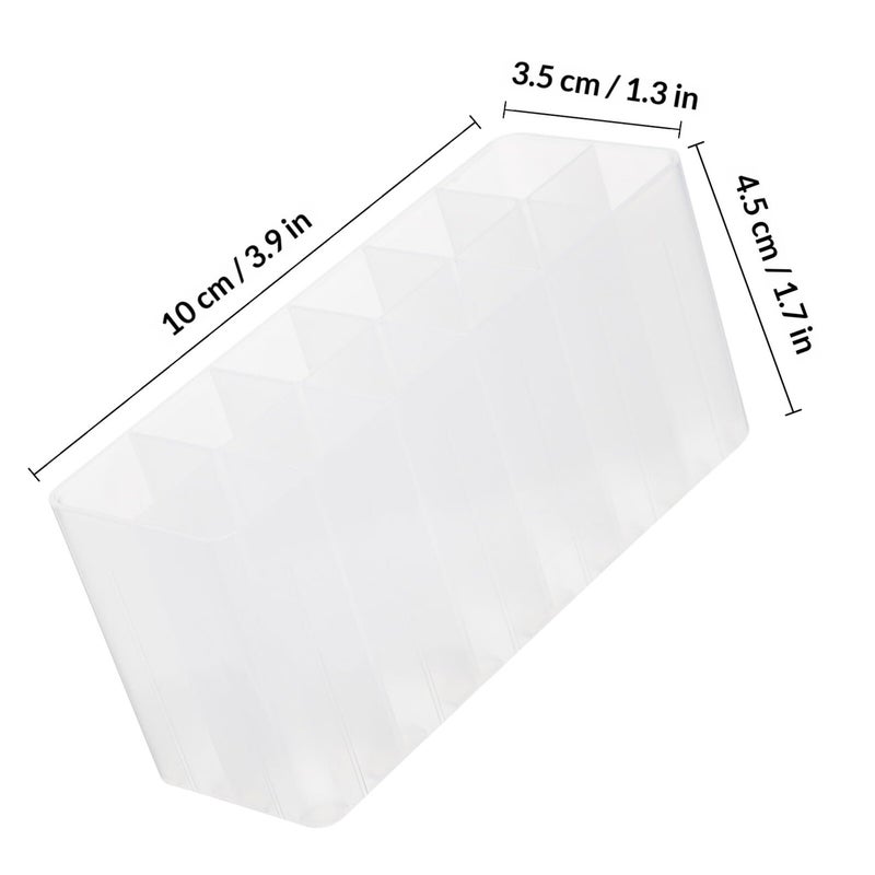 Solid White Desk Pen Organizer 12 Hole Stationery Storage Box Pencil Holder For Office School - Image 3