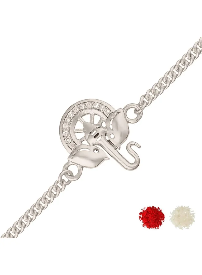 VOYLLA Brass Tone Style Rakhi Bracelet