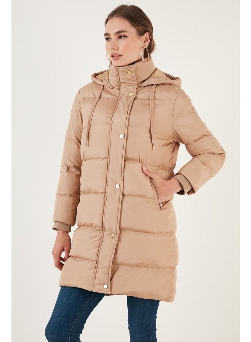 Lela Hooded Winter Long Puffer Coat with Pocket Women's Coat 55650542 - Image 2