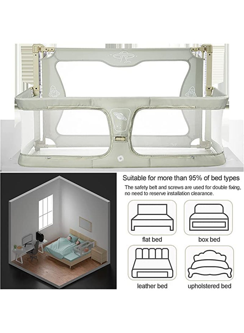 LIMOS Baby Bedside Sleeper 3 in 1 Folding Portable Crib breathable and visible mesh window aluminum alloy  - Image 4
