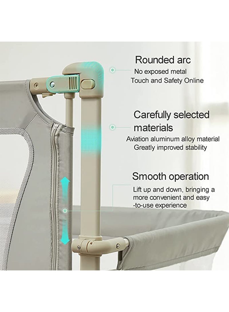 LIMOS Baby Bedside Sleeper 3 in 1 Folding Portable Crib breathable and visible mesh window aluminum alloy  - Image 3