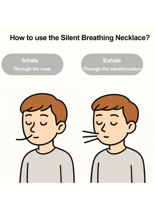 Mindfulness Breathing Necklace, Titanium Steel Breathing Chain with 2 in 1 Whistle Aromatherapy Anxiety Pendant Deep Breathing Meditation Breathing Necklace for Women Men, With 3 Flavor Filters (Mint, Unscented, Orange) for Calmness and Focus - Image 5