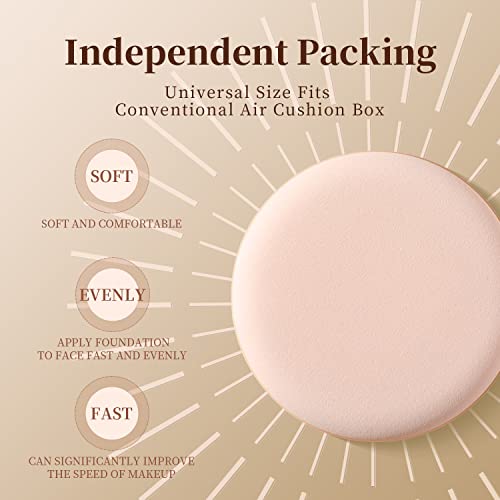 MOHOPE 8Pcs Air Cushion Makeup Sponges for Foundation with Portable Box | Latex-Free Blending Sponge for Liquid, Cream, Foundation and Powder | Round Powder Puff | Pink - Image 4
