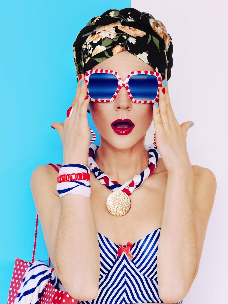 SATINIOR 3 Pieces Women Turban Head Wrap Pre-Tied Bonnet Beanie Hat Sleeping Cap Headwrap (Retro Pattern) Multicoloured - Image 5