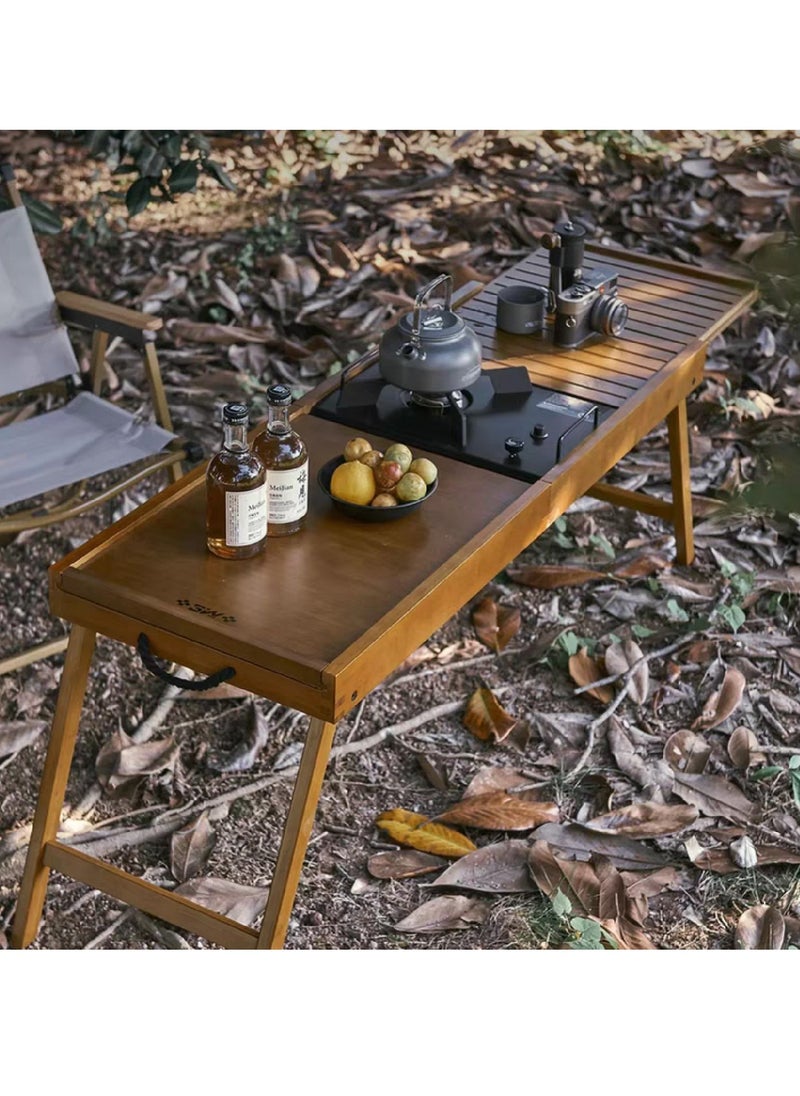 Manful Folding Wooden Camping Table  - Image 3