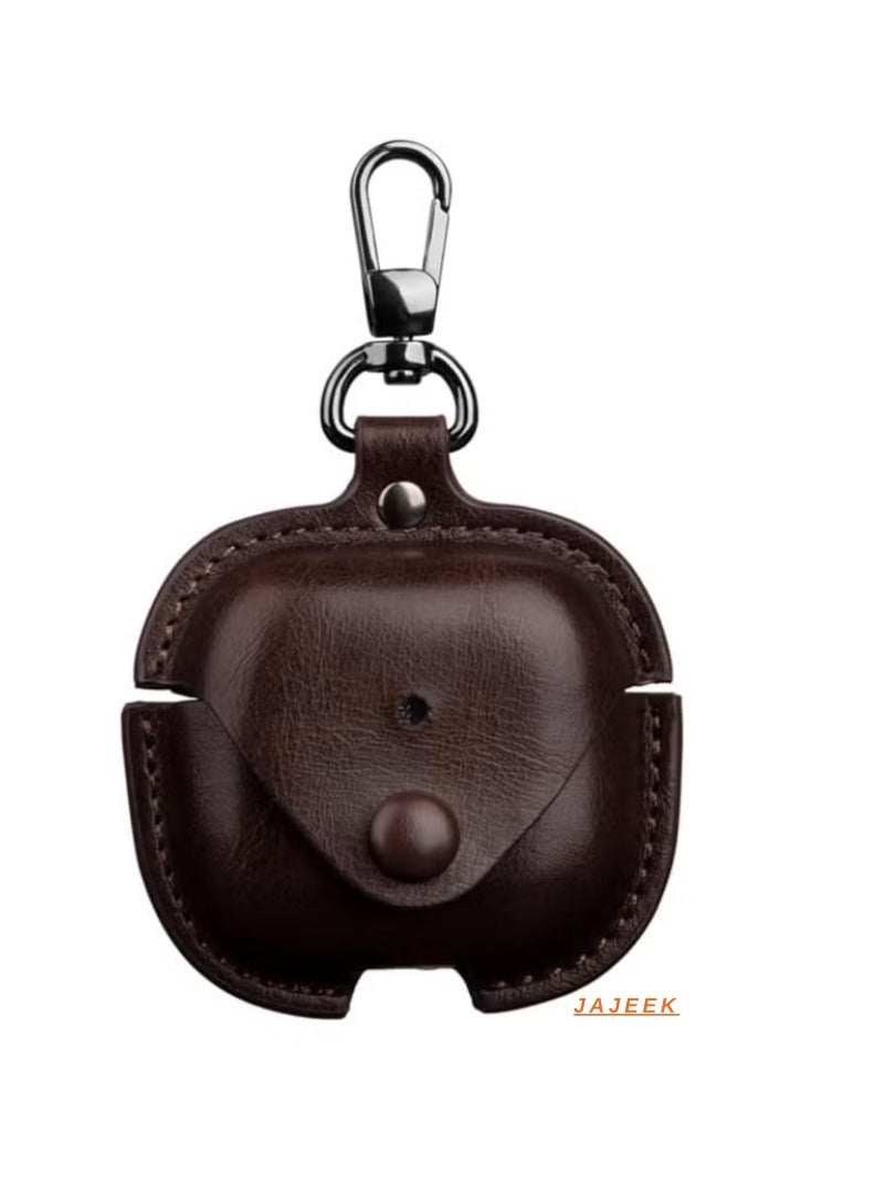 JAJEEK AirPods 4 2024 Case – PU Leather Anti-Scratch Protective Cover with Keyring, Stylish Case for AirPods 4 2024, Durable & Shockproof, Slim Fit Design - Image 1