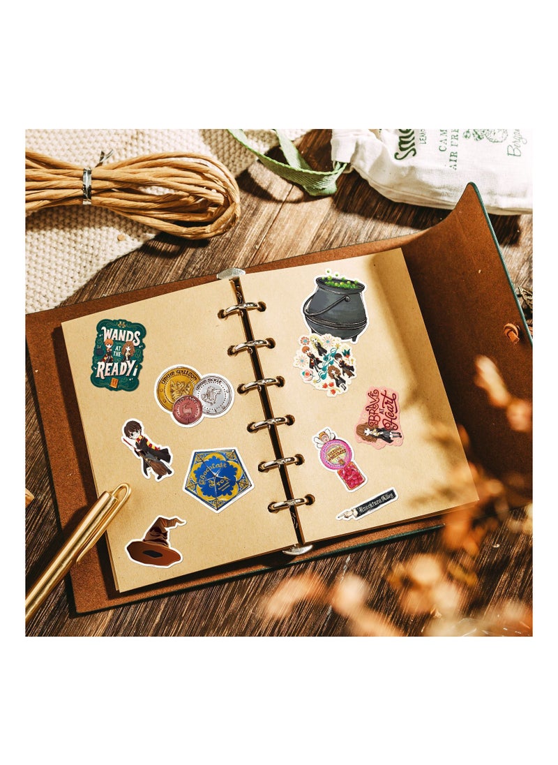 Harry Potter - Harry Potter Watercolor Painting Waterproof Stickers 50 Pieces Retro Style - Image 1