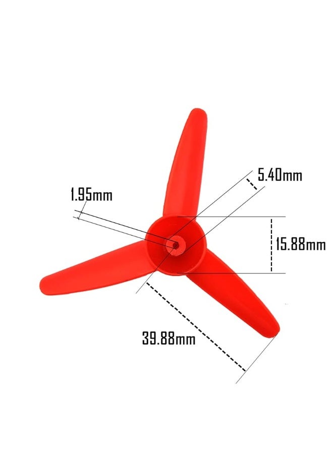 EUDAX Micro DC Motor 2mm Shaft Propeller with 3 Vanes 80mm Fan Shape for Fan Leaves Ship Model RC Boat DIY Airplane Science and Education Toys - Image 4