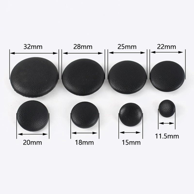 Coat Buttons,Replacement Snap Buttons,30 Pcs 11-32mm Leather Bag Buttons DIY Sewing Clothing Accessories Windbreaker Coat Sofa Soft Button-Red,25mm (Color : Grey, Size : 18mm) - Image 3
