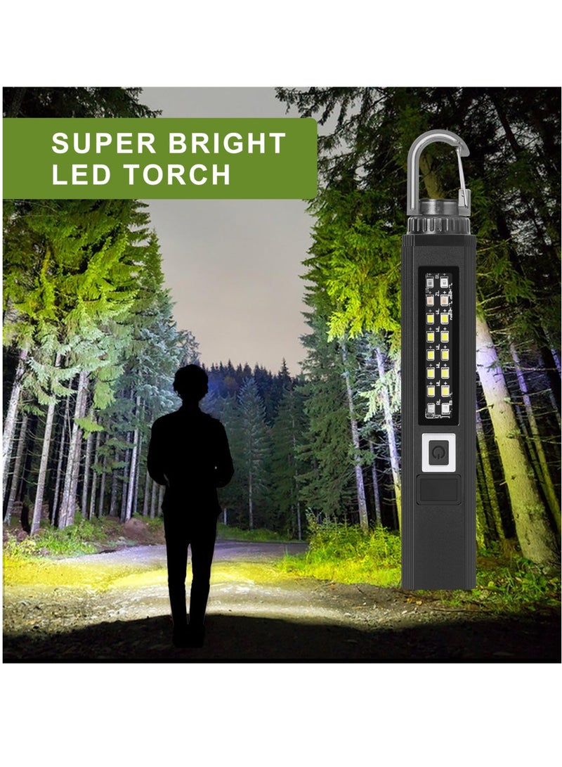 Super Bright LED Flashlights, Handheld Tactical Flashlights, Compact, USB Rechargeable, Multiple Lighting Modes for Hiking, Camping, Hurricane Outage - Image 2