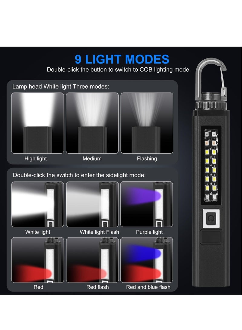 Super Bright LED Flashlights, Handheld Tactical Flashlights, Compact, USB Rechargeable, Multiple Lighting Modes for Hiking, Camping, Hurricane Outage - Image 4