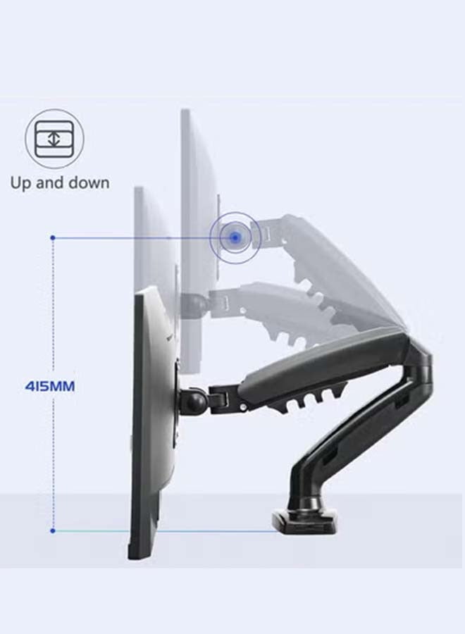 Oregon Desktop monitor standPneumatic armComputer screen baseAluminium alloy heightening standColour: Black - Image 5