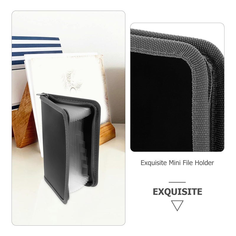 A6 Expandable Zippered Accordion File Organizer Portable Travel Document Folder With Inner Pockets - Image 4