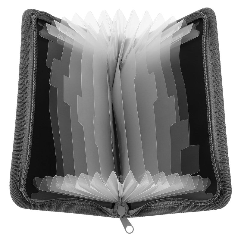A6 Expandable Zippered Accordion File Organizer Portable Travel Document Folder With Inner Pockets - Image 2