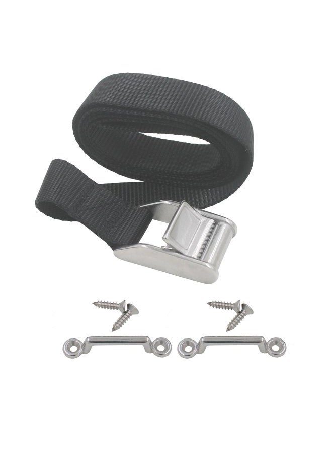YYST 72 Inch Gas Tank Strap Fuel Tank Strap W/Stainless Steel Clamp and Deck Loops - Hardware Included - Image 1