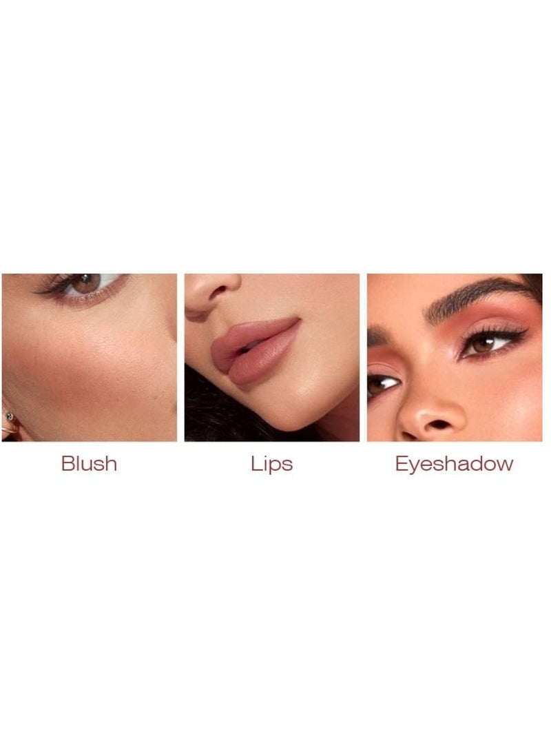 DONUT Rosy Cheeks Heart-Shaped Cushion Blusher for Flawless Glow Almond Peach - Image 3