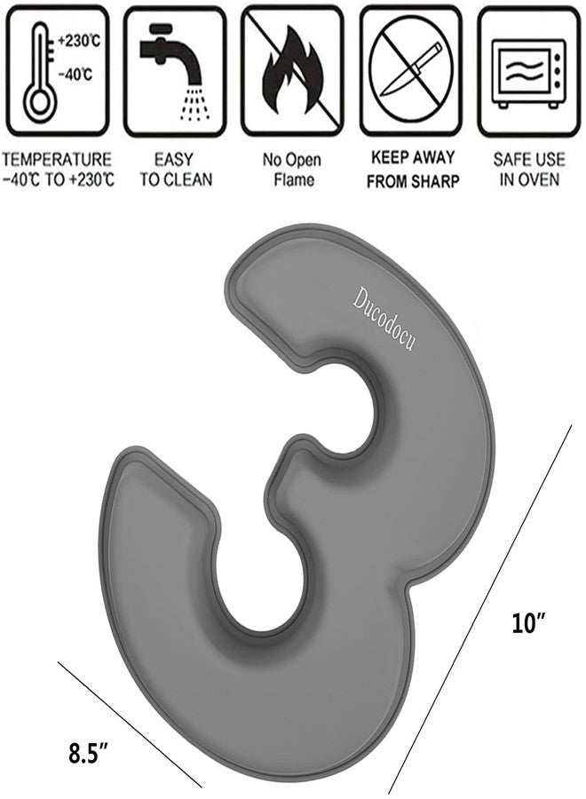 Ducodocu Silicone Cake Pans 3D Large Number Cake Mould Novelty Cake Tins DIY Baking Mold for Birthday Wedding Anniversary 10 inch Number of 3 - Image 3