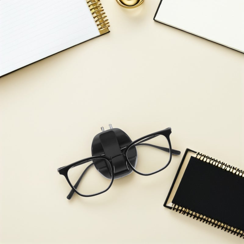 5pcs Car Visor Sunglasses Holder Clip - Sun Visor Ticket Card Organizer - 2-In-1 Eyeglasses Storage Bracket - Clip Universal Car Glasses Hanger - Image 2