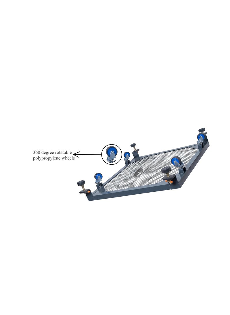 Based BASEDFront load1924Grey Angle Iron Standsuitable for SAMSUNG 60 Kg and 65 Kg and for 60 kg of VOLTAS BlackDecker WMs Rat MeshCastor Wheels Legs Size 48 61 CmsModel Base Max  - Image 5