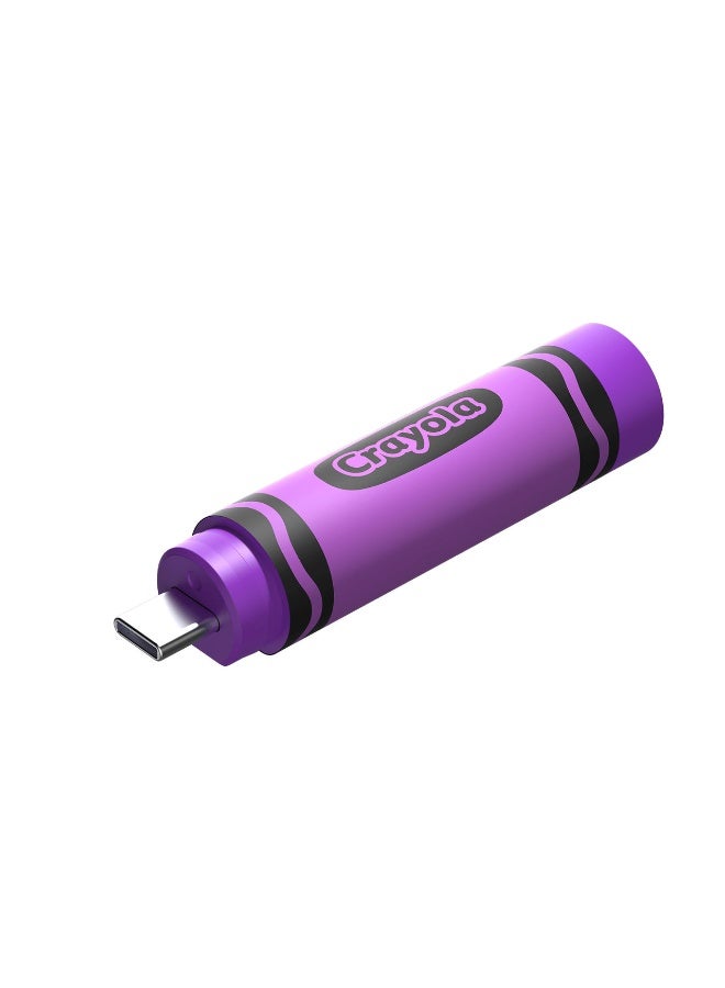 sandisk Crayola USB-C Flash Drive, Vivid Violet, 256GB, Up to 300MB/s 256 GB - Image 1