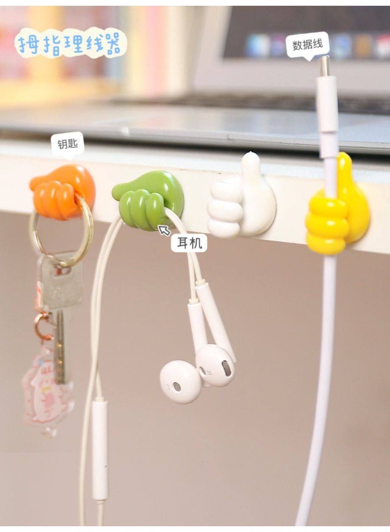 Multifunctional Hand-Shaped Self-Adhesive Wire Organizer and Holder  10 Pieces - Image 1