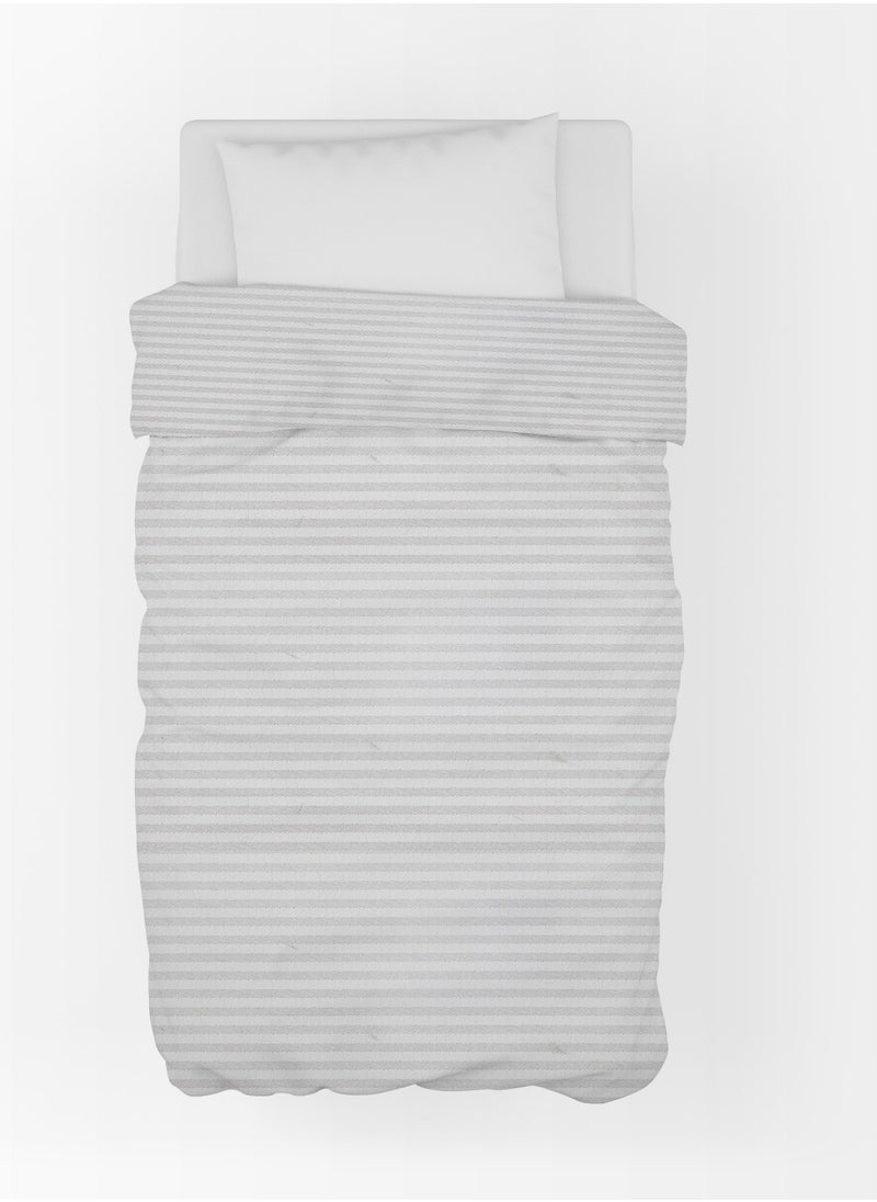 Home-Tex Design 2 Piece Stripe Hometex Design 250 Thread Count Satin Duvet Cover Set Percale - Optical White - Single - 1 Duvet Cover (160x220 cm) + 1 Pillow Cover (50x75 cm)  - Image 5